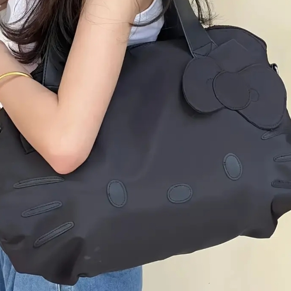 Hello Kitty Black Embossed Tote